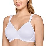 DELIMIRA Damen T-Shirt Minimizer BH mit Bügel Große Größen Ohne Gepolstert Weiss 90D