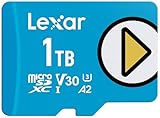 Lexar 1TB Play Blue microSDXC Speicherkarte, UHS-I, C10, U3, V30, A2, 4K-Video, bis zu 160 MB/s Lesen, erweiterter Speicher für Nintendo Switch, Spielgeräte, Smartphones, Tablets (LMSPLBL001T-BNNNU)