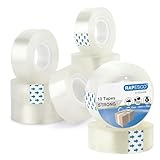 Rapesco 1807 Transparente Klebebandrollen, 19 mm x 33 m, Klare Nachfüllpackungen, 10 Stück