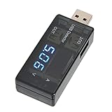 Yctze Dual -USB -Tester in 2 Out LCD Spannung und Strommesser für Telefone, Tabletten, Laptops und Hohe Genauigkeit und Breite Kompatibilität