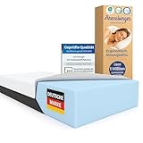 Arensberger SARA Schaumstoff Matratze 140x200 cm – 16 cm NANOCELL® Gel-Schaum – H3 Härtegrad – Atmungsaktiv – Abnehmbarer Bezug 240g/m² – Waschbar bis 60°C – Rollmatratze Komfortmatratze