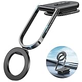 OMOTON Magnet Handy Halterung Auto, [360° Drehbar & Aluminium Arm], Enthält Magnetring, Stilvolle Magnet Halterung Handy Auto für iPhone 15 14 13 12, Ideal für das Armaturenbrett oder den Schreibtisch