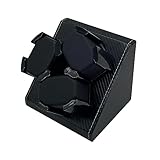Harilla Uhrenbeweger für Automatikuhren, 3 Uhrenbeweger, PU-Organizer, 2 Rotationsmodi, Box-Kollektor für Armbanduhren, mechanische Tischuhren