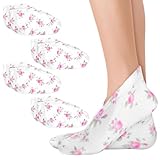 GEEHUA 4 Paar Feuchtigkeitssocken, Spa Gelsocken aus Baumwolle, Moisturizing Nachtsocken Schlafsocken, Feuchtigkeitsspendende Socken für Trockene, Rissige Füße, heilende Pflege