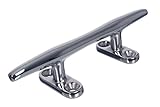 NAJDER Klampe Edelstahl 125mm, Runde, für Boot, Bootsklame, Edelstahlklampe, Marine Klampe, für Yacht Dock, Anlegeklampen Kajak, Festmacherklampe, Belegklampe, Dauerhaft, Für 4 Schrauben
