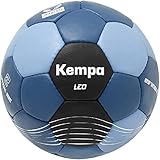 Kempa LEO Kinder Handball Ball für Kinder Trainingsball, Schaumstofflaminierung, Farbe: blau/schwarz, Size 1