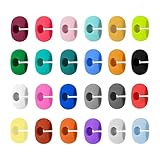 FuzlPnag 24 Stück Glasmarker, Glasmarkierer Silicon,Wiederverwendbarer Glas Markierung Trinkgläser, Charm Weinglasring Silicon für Weinglas