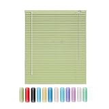 Jalousie Aluminium 25cm 45cm 50cm 70cm 90cm 100cm 120cm 160cm Breit, Alu-Jalousetten, Sichtschutz, Jalousette Horizontale tür Fenster Innen Außen Küche Haushalt(Fruit Green)
