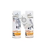uniQum Spraydose Autolack + Klarlack MINI NANUQ WHITE WC6A Autolack Reparatur 2x 400 ml