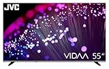 JVC Fernseher 55 Zoll Smart TV VIDAA LT-55VD3555 4K Fernseher UHD, HDR TV mit Dolby Vision und integriertem Triple-Tuner, LED TV schwarz