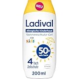 Ladival Kinder Sonnenschutz Gel LSF 50+ für allergische Kinderhaut - Sonnencreme wasserfester UV-Schutz für empfindliche Baby- & Kinderhaut, bei Sonnenallergie, pflegend, ab 6 Monaten geeignet, 200ml