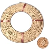 Peddigrohr Flechtmaterial Peddig natur Rotband Qualitätsprodukt verschiedene Stärken 125g Rolle (Ø 3,0 mm)
