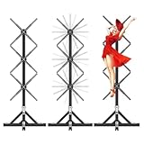 GERAZAHO 3D-Hologramm-Lüfter, 50 cm x 3 LED-Hologramm-Display-Lüfterprojektor, Einstellbarer Winkel, mit Ständerset, unterstützt App, Fernbedienung, WLAN und Bluetooth