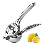 Zitronenpresse Edelstahl, 7 cm Manuell Zitruspresse Lemon Squeezer Handpresse Citrus Juicer spülmaschinenfeste Langlebig Limettenpresse für Bar Küche Restaurant