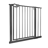 HENGMEI Auto Close Türschutzgitter Treppengitter mit Druckbefestigung,Schutzgitter für Kinder Oder Tier,Baby Türgitter Treppen Absperrgitter,ohne Bohren,180° Zweiwegeöffnung(85-95cm,Schwarz)