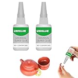 2PCS Mächtiger Universalkleber,Uniglue Universeller Alleskleber Extra Starker Industriekleber,Universalkleber Wasserdichter Superkleber, Sofortkleber Schnell Trocknend,für Keramikharz Metallglas