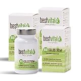 BIO Colostrum Kapseln I 100% Erstmilch Pulverkapseln I Deutsches BIO-Siegel I 180 Kapseln (400mg/Stück)