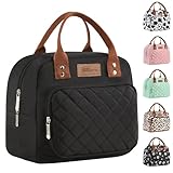 HOMESPON Isolierte Lunchtasche für Frauen Männer Arbeit Erwachsene Kühltasche Lunchbox Behälter (Schwarz)