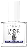 Maybelline New York Nagellack, Express Manicure Schnelltrocknender Überlack, Quick Dry Top Coat, Transparent, 12 ml