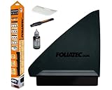 Foliatec,1192,Scheibentönungsfolie AA8Tönungsfolie fürAuto Scheiben, Universal,mit ABG, 0.05 VLT, Tiefschwarz-Metallisiert,Maße 76 x 300 cm