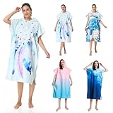 MOKANI Badeponcho Damen & Herren, Ultraleicht & Schnelltrocknend, Kapuze Surf Poncho Handtuch auf Surfen Schnorcheln Wassersport, Zugleich Umkleidehilfe Strand Erwachsene(Keine Knöpfe, 108L x 73W cm)