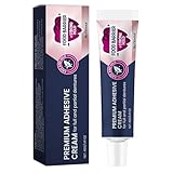 Sicherer Prothesenkleber, Prothesenkleber, 40 g Haftcreme für Zahnprothesen, sicherer Prothesenkleber, passt lose Ober- und Unterprothesen und Teilprothesen wieder an und festigt sie