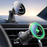JOYROOM Magsafe Autohalterung mit Ladefunktion 2in1-Set[Verbessertes Doppelhaken Klemmdesign] Handyhalterung Auto mit Ladefunktion 15W, Handyhalterung Auto Lüftung mit iPhone 17 Pro Max Air 16-12 Plus