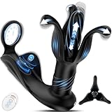 Soulour Analvibratoren für Mann Prostata Stimulation Männer, 4 IN 1 Expansions- und Schubmodi Analplug mit Penisring & Hodenvibration, Sex Spielzeug für die Männer Anal Plug Analkugeln 9x9 Modi Reif