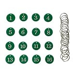 Acryl Nummer Tags Runde ID Tags mit Schlüsselring für Restaurant Hotel Briefkasten Turnhalle Schule Büro