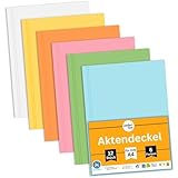 perfect line - 12 Aktendeckel DIN A4 - stabile Papp-Hefter aus Recyclingkarton, 250g/m², 6 Farben - umweltfreundlich, Blauer Engel zertifiziert, Made in Germany