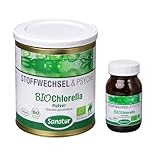 BioChlorella Sanatur Naturland Organic food supplement with vitamins and iron approx. 1100 tablets set