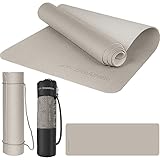 EliteAthlete Yogamatte - Sportmatte - Fitnessmatte - Gymnastikmatte gepolstert & rutschfest für Fitness, Pilates - Yoga Matte - 183 cm x 61 cm x 0.6 cm - Trainingsmatte inkl. Transportgurt + Tasche