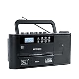 Retekess TR641 Cassette Player,Tape Player Recorder,FM AM Radio, USB/TF -Karte,Drahtlose Verbindung,Batteriebetrieb oder Wechselstromstromversorgung,Alte Kassetten Abspielen