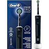 Oral-B Vitality Pro Elektrische Zahnbürste/Electric Toothbrush, 1 Aufsteckbürste, 3 Putzmodi für Zahnpflege, Designed by Braun, schwarz