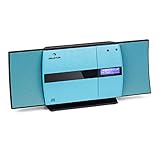 auna V-20 Kompaktanlage - Stereoanlage mit CD-Player und DAB+ Tuner, Mini HiFi Anlage mit UKW-Empfänger, Bluetooth, NFC, USB, MP3, AUX, Fernbedienung, LED-Display, Wandmontage möglich, blau