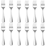 Qucher 12 Stück 14.5cm Kuchengabel,Dessertgabeln,Fruchtgabel,Edelstahl Set