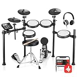 Donner DED-200 E-Drum-Sets, E-Schlagzeug mit 450 Sounds, USB-MIDI-Konnektivität, Drum Throne/Sticks/Kopfhörer/Audiokabel, Weihnachtsgeburtstagsgeschenk