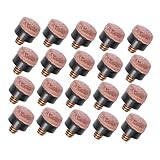 Yardwe 20St Billard-Queue-TIPP billardkugeln Billard zubehör Ersatz-Kit für Pool-Stick-Spitzen Cue-Tip-Ersatz Queue-Stick-Tipps Tipps zum Austausch von Poolsticks Queuespitzenformer Leder