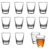 FEADBYT 12 Stück Schnapsgläser Glas, Eierförmiges Weinglas, Hartglasbecher,Direkter Trinkbecher, mit Dickem Boden, Spülmaschinenfest, Transparent Shot Gläser, für Schnäpse, Wodka, Ouzo, Sambuca