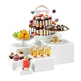 6 Stück Tortenständer, Cube Ständer 6 Stück, Cupcake Ständer Wiederverwendbar, Kuchenständer Acyrl, Cake Stand Verwendet für Buffets Kosmetik Hochzeiten Geburtstagsfeiern Familienfeierfotografie