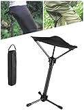 Klappbarer Dreibeinhocker - Leichter kompakter tragbarer Campingstuhl für Outdoor-Reisen, zusammenklappbarer Angelhocker für Garten und Spaziergang