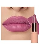 Velvet Matt Lippenstift für Frauen, Langanhaltender Semi-Matte Lippenstifte mit Smooth Creamy Textur, Moisturizing Buildable Lippenbalsam, Hochpigmentiert Full Coverage Lipstick, Vegan, 502 Violett