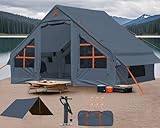 Aufblasbares Campingzelt für 4–6 Personen, 2025 x 20 m, Glamping-Zelte mit großen Planen, 2025 Update mit Reißverschluss, einfache Einrichtung, aufblasbare Zelte für Camping
