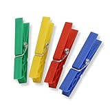 Honey-Can-Do Mehrfarbige Kunststoff-Wäscheklammern, 100 Stück, Sortiert, 96-Pack