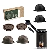 Nachfüllbare Espressopads – 4-teiliges Brühsystem, reisefreundliche Kapseln, Espressobehälter aus Edelstahl mit Reinigungswerkzeugen | Wiederverwendbare Kaffeepads, nachhaltige Koffeinzubereitung