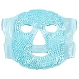 Veemoon Eis Gesichtsmaske für Frauen mit Verstellbarem Gummiband Heiß Kalt Gesichtsmaske aus Kühlendem Gel Kompakt und Wiederverwendbar für Schmerz und Stresslinderung