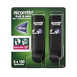 NICORETTE Spray mit minzigem Fruchtgeschmack – Rauchen aufhören mit Nikotinspray – 1 Spray ersetzt bis zu 150 Zigaretten – zur Raucherentwöhnung – 2 St.