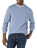 Amazon Essentials Herren Langärmliger Pullover Mit Rundhalsausschnitt, 100% Baumwolle, Erhältlich In Groß Und Schwer, Hellblau, L