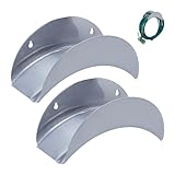 Relaxdays, grau Schlauchhalter Wand 2er Set, für 30 m 1/2' Schlauch, Gartenschlauch Halterung, Schlauchaufhängung Metall, Eisen