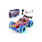 Kssvzz Ferngesteuertes Auto für Kinder, 2,4 GHz Spider RC Auto mit LED Lichtern, 1:18 All Terrain RC Monster Truck mit 2 Batterien, Spielzeug Geschenk für Jungen und Mädchen im Alter von 3-12 Jahren